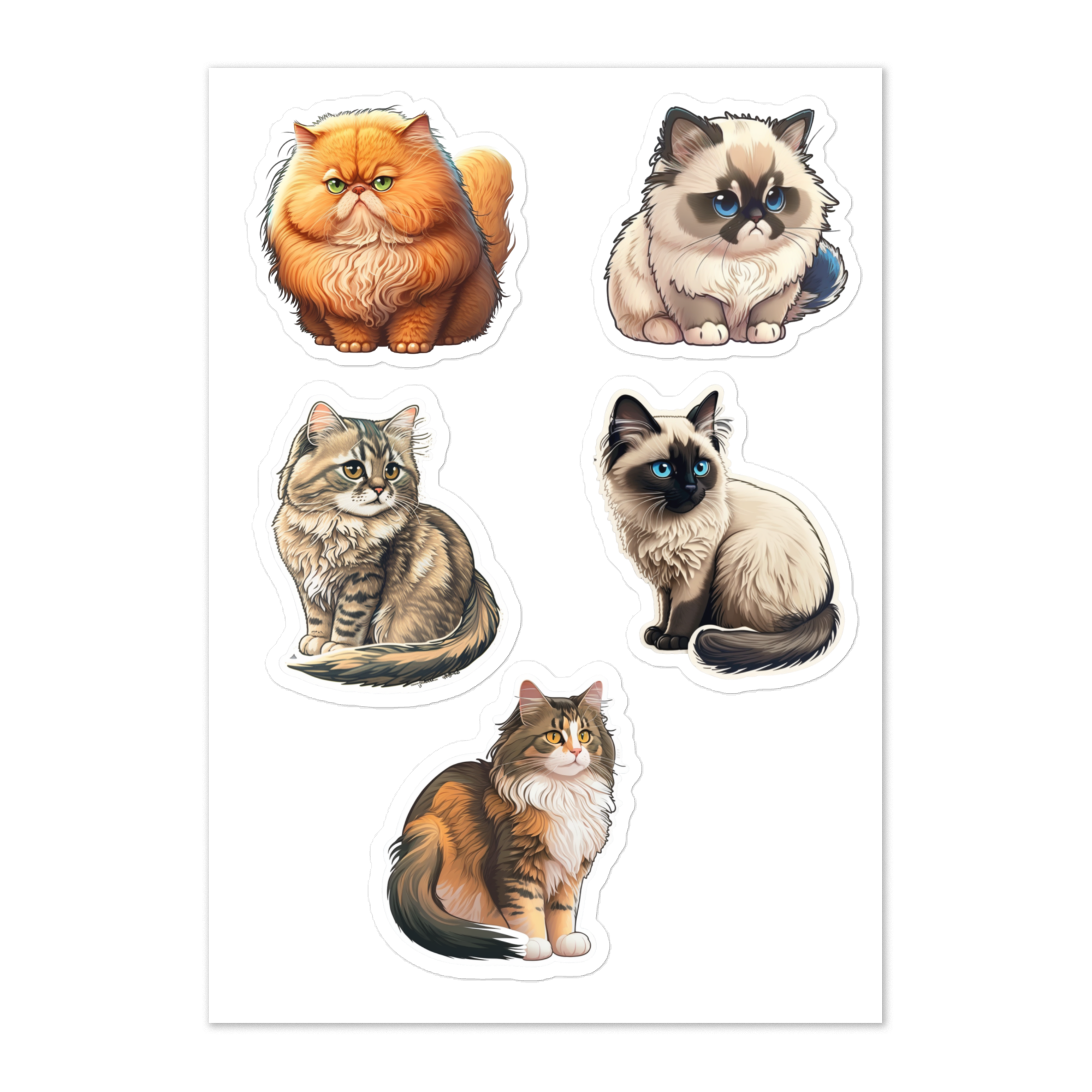Cat Sticker One Color Cat 1 sticker sheet – StickerWonder