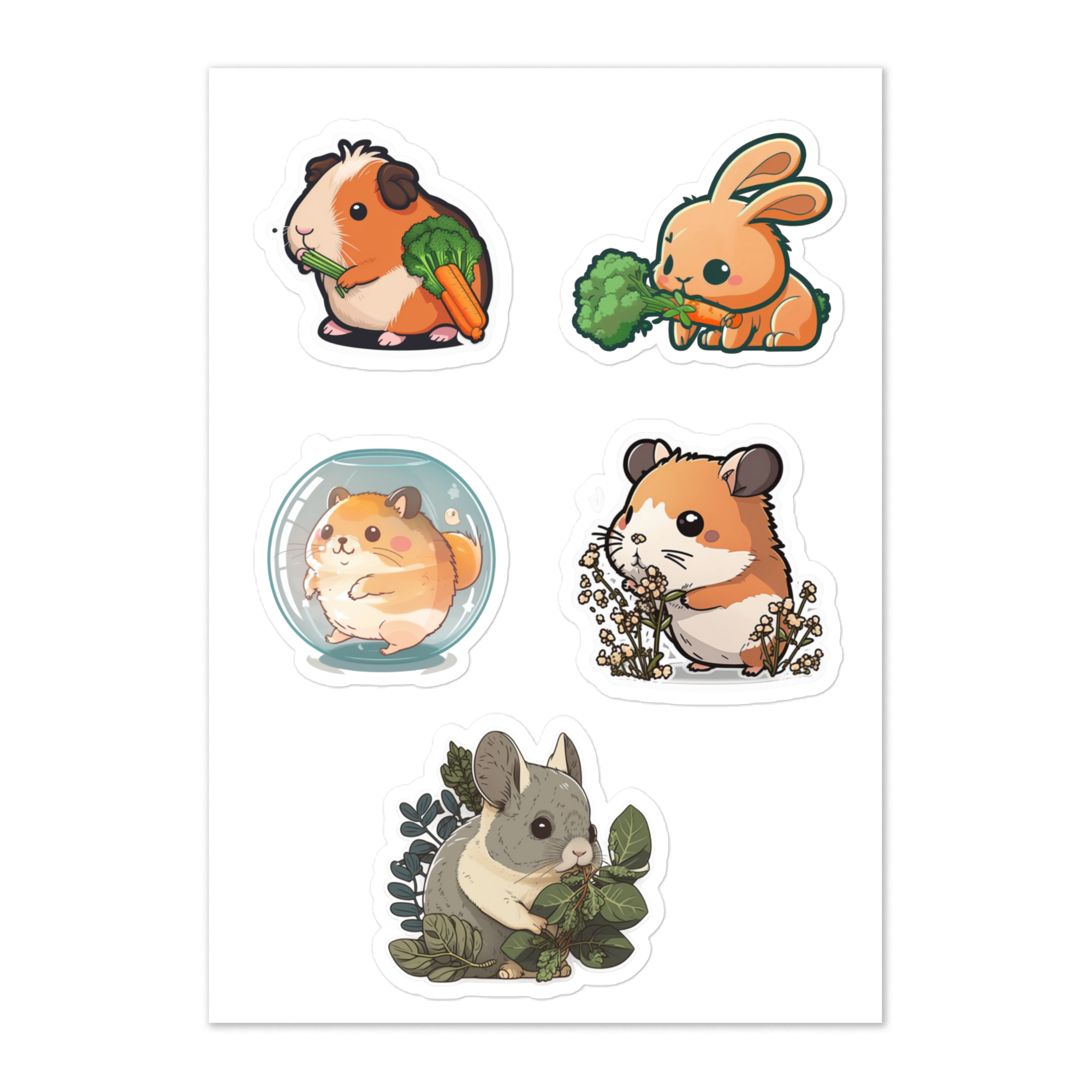 Pets Sticker Scenes Small Pets 1 Sticker sheet – StickerWonder