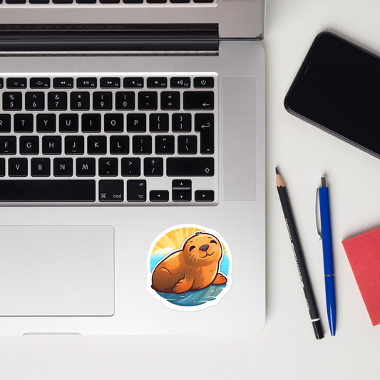 Sea Lion in Sun Bubble-free stickers